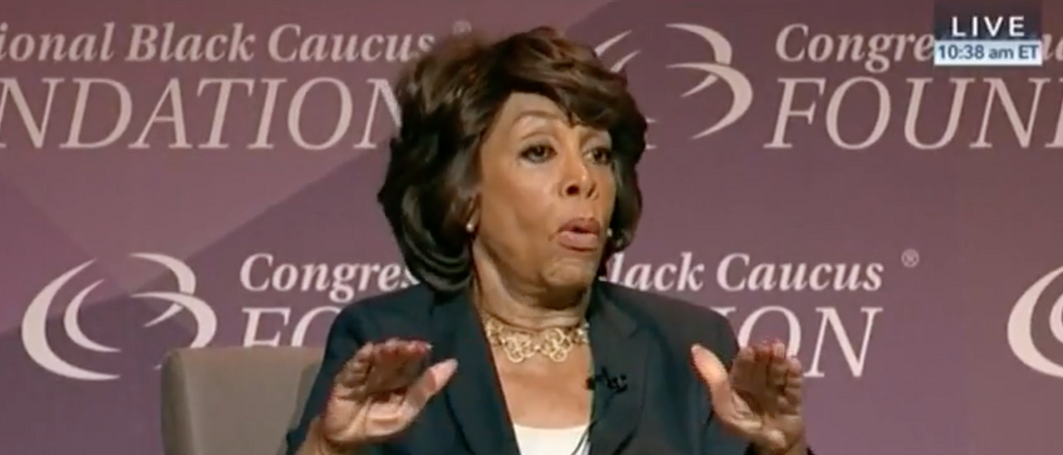 California Rep. Maxine Waters speaks at Congressional Black Caucus Foundation event, Sept. 21, 2017. (via C-SPAN and Youtube)