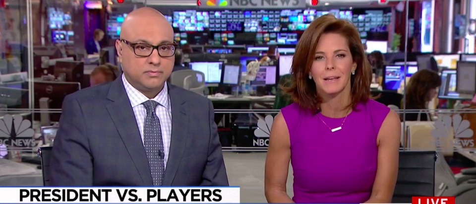 Screen Shot Stephanie Ruhle Compares NFL Protests To Lincoln (MSNBC: Sep 25, 2017)