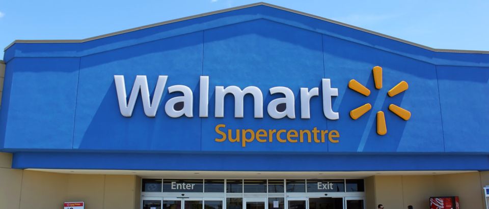 Shutterstock/ ETOBICOKE, CANADA - JULY 24: Walmart Supercentre entrance on July 24, 2013 in Etobicoke, Ontario, Canada. Walmart is the world's third largest public corporation that runs chains of department stores.