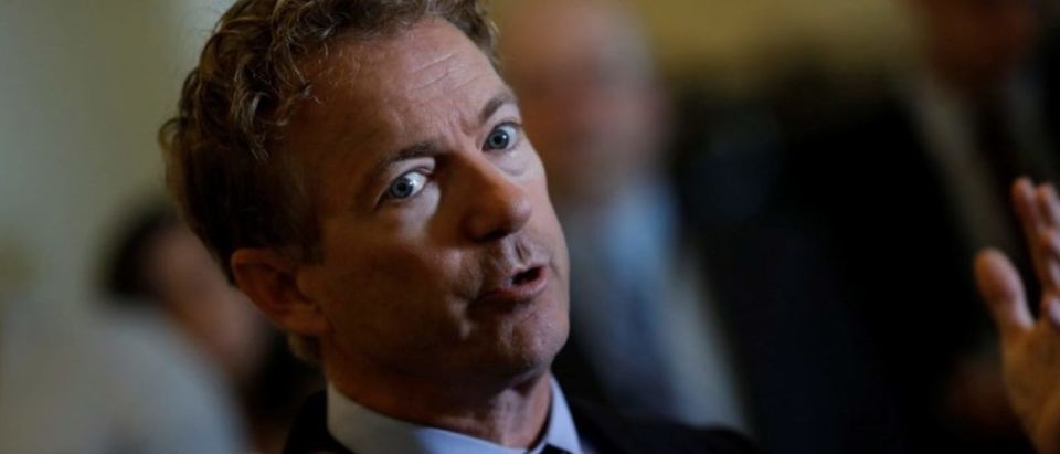 Sen. Rand Paul (R-KY) speaks at a press conference about the latest Republican Effort to repeal and replace the Affordable Care Act on Capitol Hill in Washington, U.S. September 25, 2017. (Photo: REUTERS/Aaron P. Bernstein)