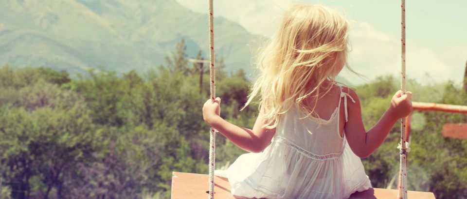 Little girl having fun on a swing outdoor MorganStudio (Shutterstock)
