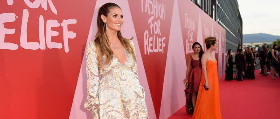 Heidi Klum attending the Fashion for Relief event during the 70th annual Cannes Film Festival at Aeroport Cannes Mandelieu in May 2017 in Cannes, France. (Photo Credit/Getty Images)