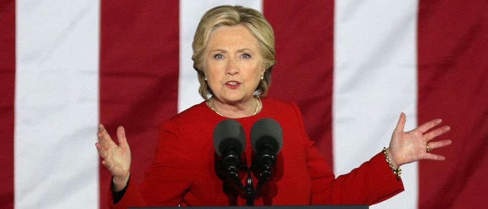 U.S. Democratic presidential nominee Hillary Clinton speaks during a campaign event in Philadelphia, Pennsylvania, U.S. November 7, 2016. (Photo: REUTERS/Carlos Barria)