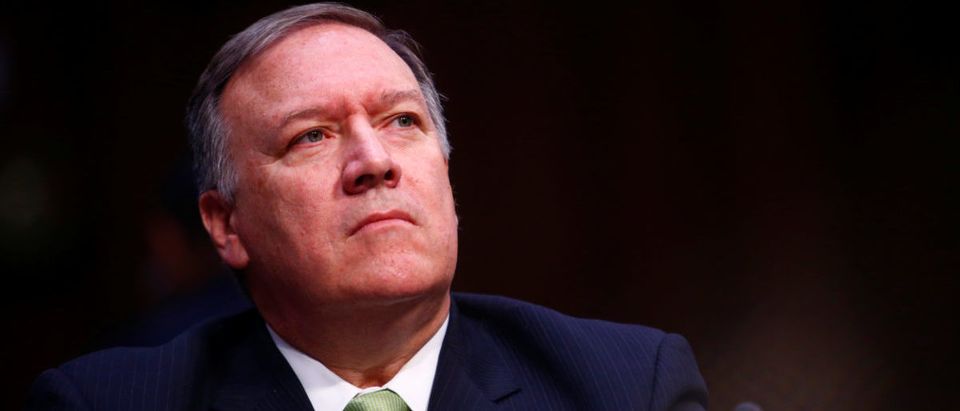 Central Intelligence Agency Director Mike Pompeo testifies before the U.S. Senate Select Committee on Intelligence on Capitol Hill in Washington