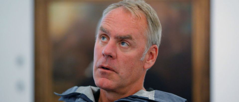 U.S. Interior Secretary Ryan Zinke is interviewed by Reuters, while traveling for his National Monuments Review process, in Boston, Massachusetts, U.S., June 16, 2017. Picture taken June 16, 2017. REUTERS/Brian Snyder | Dems Confused Why Zinke Caved To Florida
