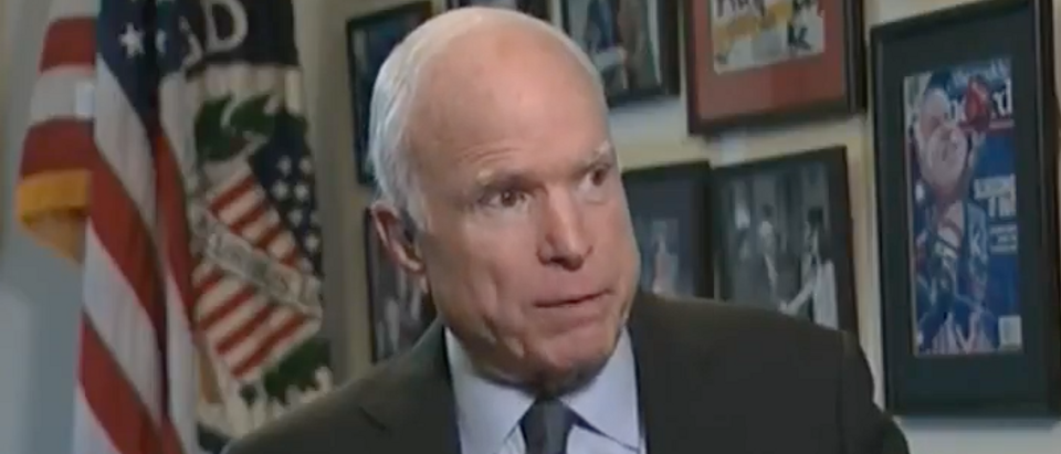 John McCain in an interview with C-SPAN 3, Oct. 18, 2017. (Youtube screen grab)