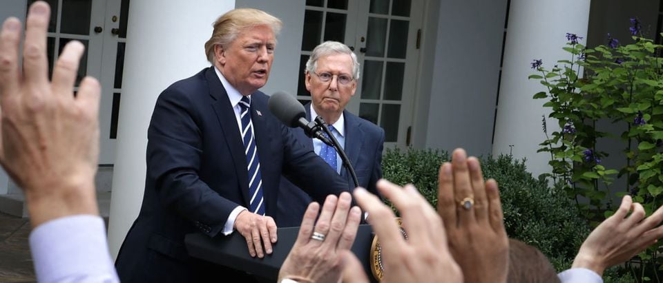 President Trump And Sen. Mitch McConnell Address Media After Working Lunch