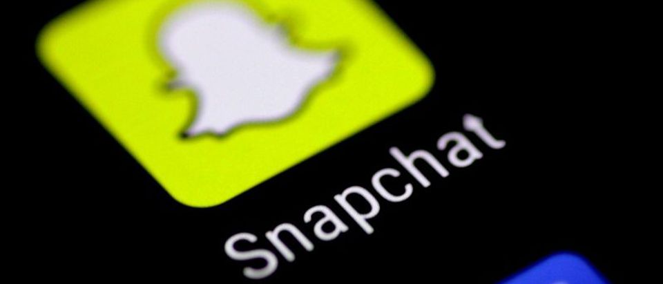 FILE PHOTO: The Snapchat messaging application is seen on a phone screen
