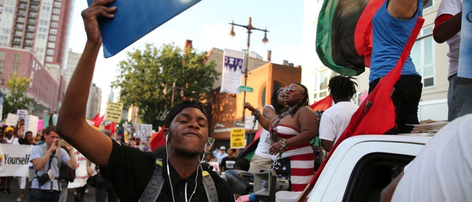 Demonstrators march during a Black Lives Matter protest during a Black Lives Matter rally in Philadelphia, Pennsylvania, U.S. July 26, 2016. REUTERS/Dominick Reuter
