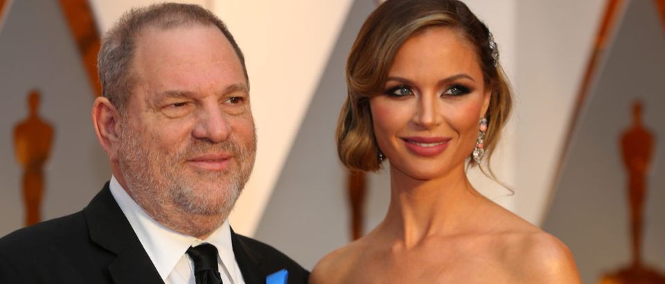 Harvey Weinstein and wife Georgina Chapman ararrive at the 89th Academy Awards in Hollywood, California, U.S. February 26, 2017. Picture taken February 26, 2017. REUTERS/Mike Blake