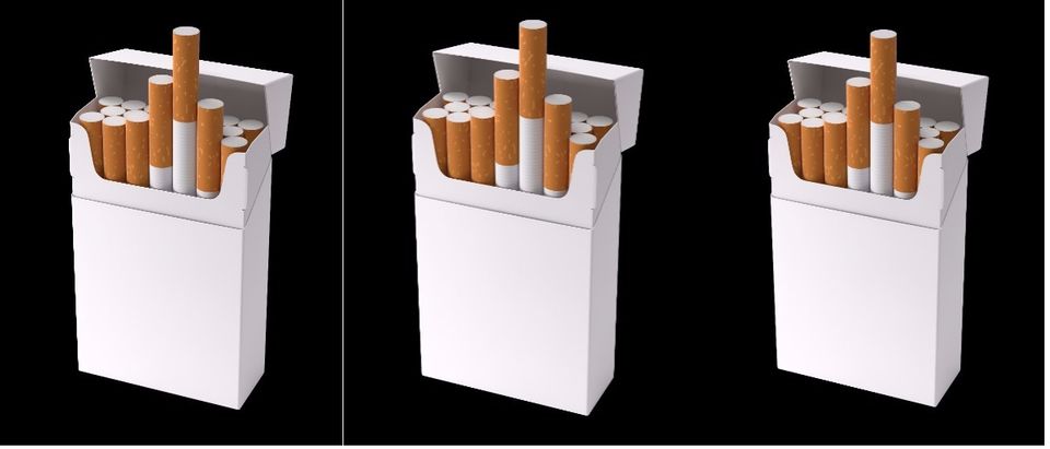 plain packaging cigarettes collage Shutterstock/BlackCat Imaging