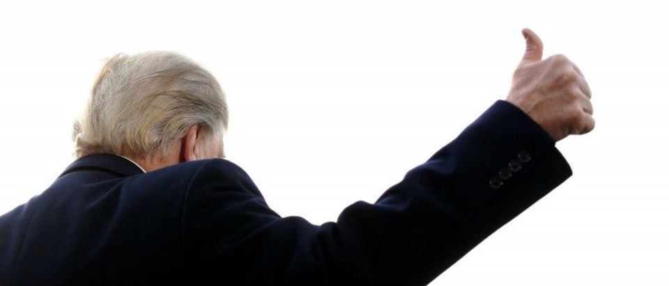Trump departs the White House in Washington