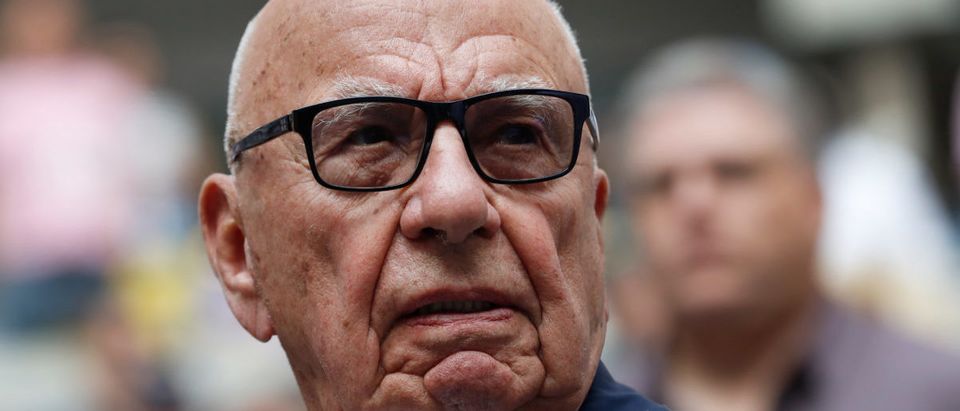 September 10, 2017 - Rupert Murdoch, Chairman of Fox News Channel stands before Rafael Nadal of Spain plays against Kevin Anderson of South Africa. (Photo: REUTERS/Mike Segar)