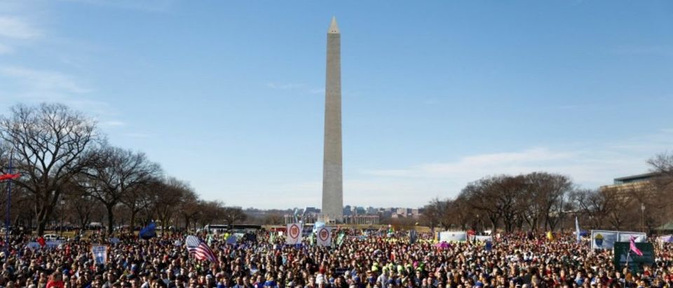 Participants attend the March for Life anti-abortion rally in Washington