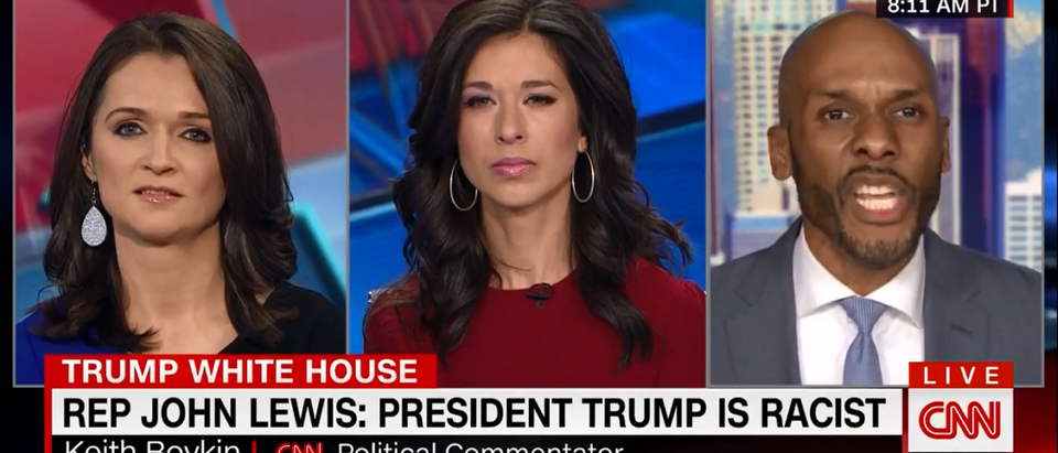 CNN Commentator Explodes -- demands Trump apologize to Obama [On CNN 1-15-18]