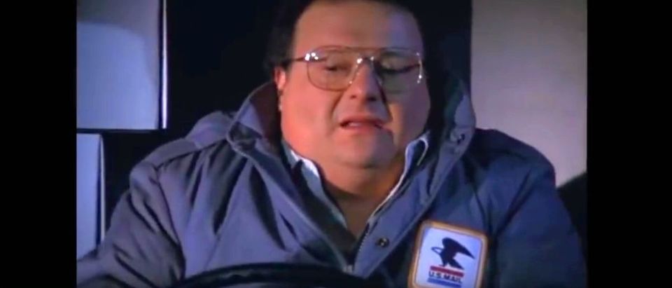 Newman from Seinfeld in post office gear YouTube screenshot/Pashatube