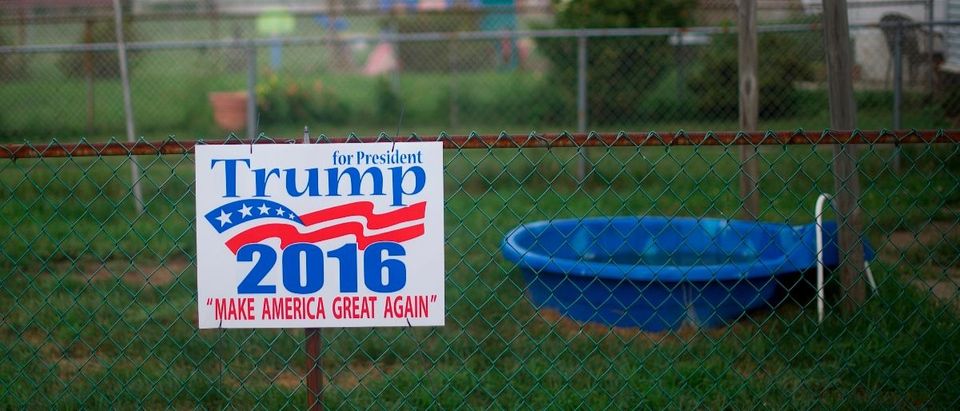 rural small town Trump sign Getty Images/Mark Makela