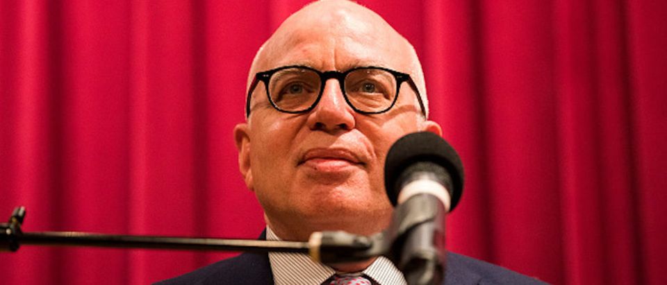 PHILADELPHIA, PA - JANUARY 16: Author Michael Wolff discusses his controversial book on the Trump administration titled "Fire and Fury" on January 16, 2018 in Philadelphia, Pennsylvania. Trump's lawyer had previously sent a cease-and-desist letter to the author and publisher of the book claiming that it was defamatory and libelous and should not be published or distributed. (Photo by Jessica Kourkounis/Getty Images)