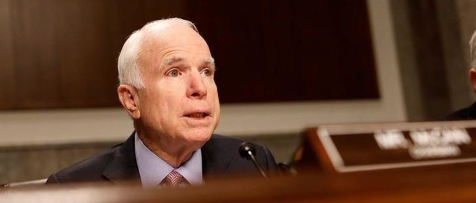 Sen. John McCain on Capitol Hill in Washington, D.C., U.S. March 14, 2017. REUTERS/Aaron P. Bernstein