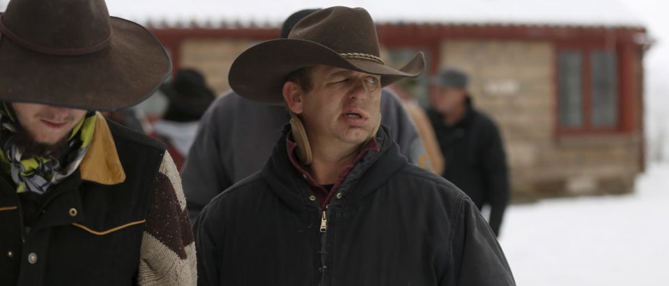 Ryan Bundy leaves a meeting with the Pacific Patriots Network, who are attempting to resolve the occupation at the Malheur National Wildlife Refuge near Burns