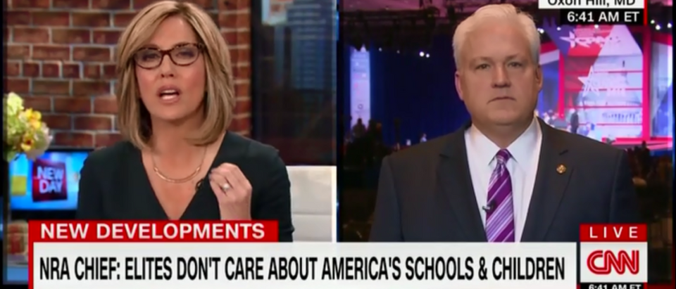 CNN's Alisyn Camerota Challenges CPAC Chair To A Duel On Gun Control And Falls Flat On Her Face - New Day 2-23-18 (Screenshot/CNN)