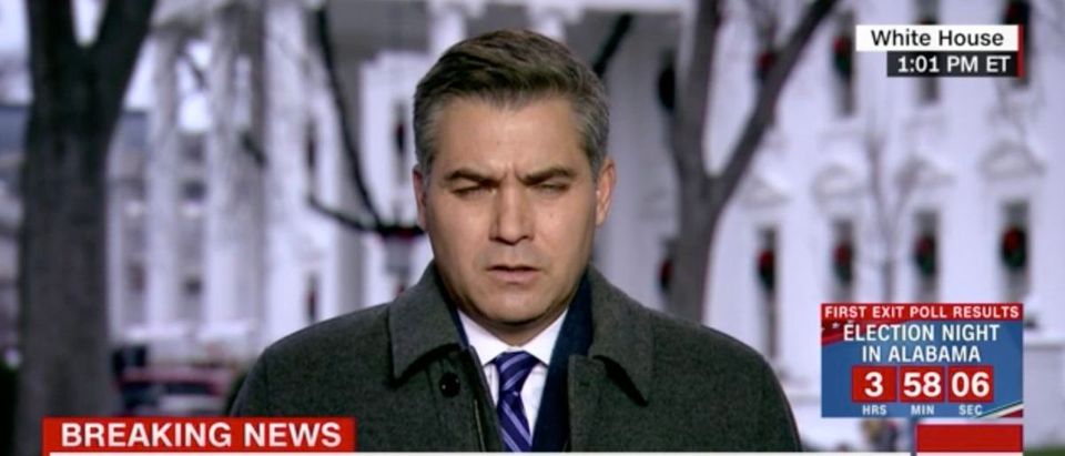 CNN journalist Jim Acosta, seen not covering the Democratic Farrakhan scandal. [Video screenshot/CNN]