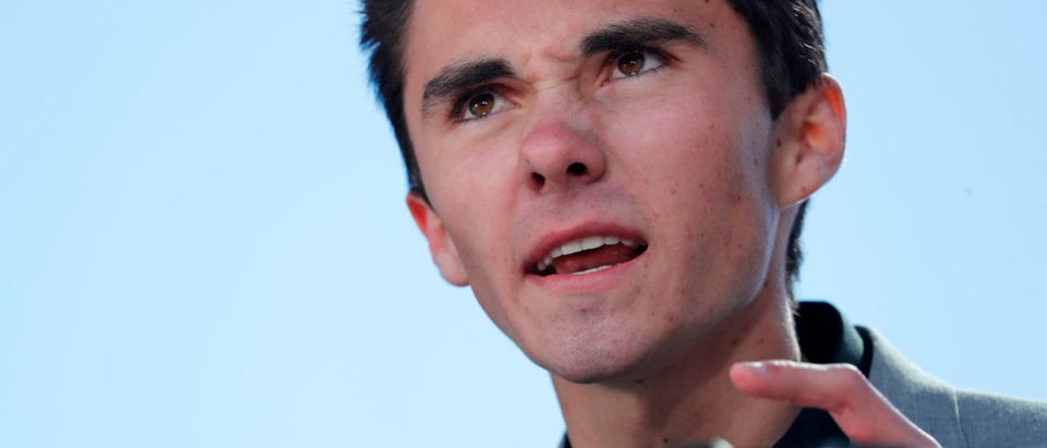 David Hogg, a student at the Marjory Stoneman Douglas High School, site of a February mass shooting which left 17 people dead in Parkland, Florida, speaks as students and gun control advocates hold the "March for Our Lives" event demanding gun control after recent school shootings at a rally in Washington, U.S., March 24, 2018. REUTERS/Jonathan Ernst | David Hogg Boycotts Ingraham Over Tweet