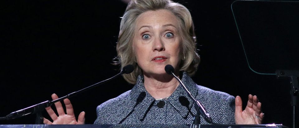 NEW YORK - March 10, 2015 Hillary Clinton speaks during the Step It Up For Gender Equality event at the Hammerstein Ballroom on March 10, 2015, in New York. (ShutterStock/J Stone)