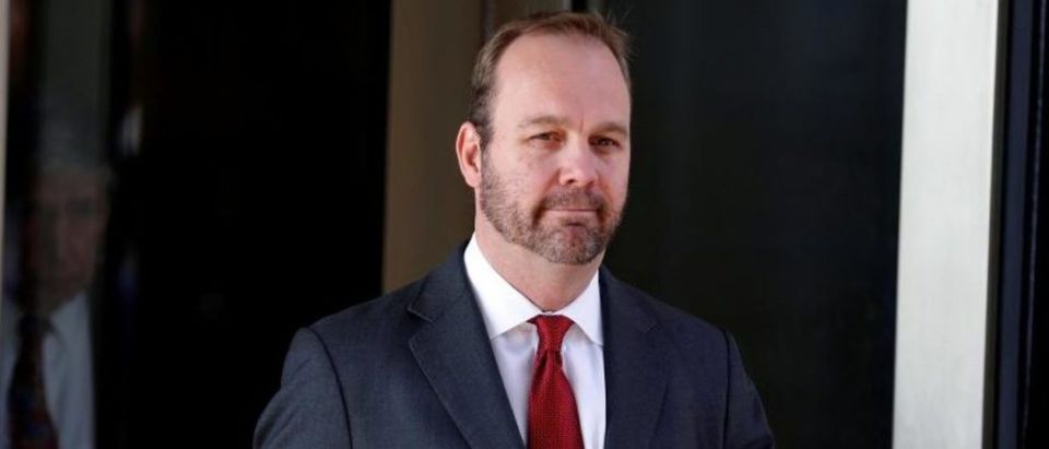 FILE PHOTO: Former Trump campaign aide Rick Gates depats after bond hearing at U.S. District Court in Washington
