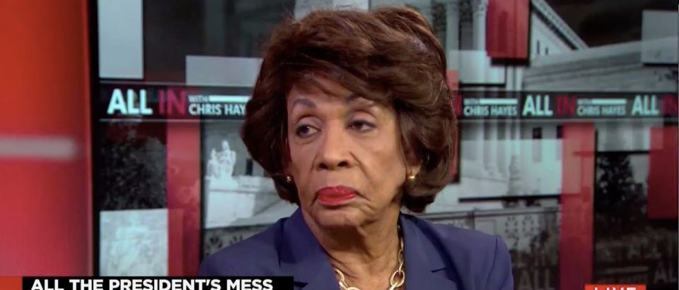 Screen Shot Maxine Waters (MSNBC: March 23, 2018)