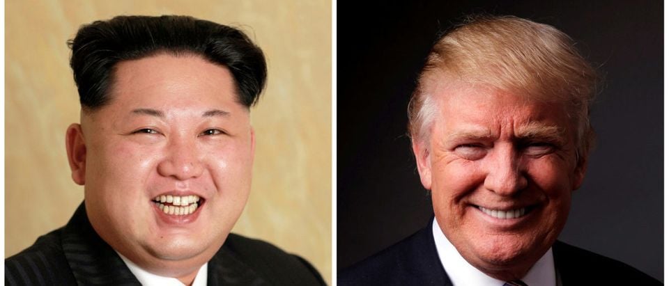 A combination photo shows a Korean Central News Agency (KCNA) handout of North Korean leader Kim Jong Un released on May 10, 2016, and Republican U.S. presidential candidate Donald Trump posing for a photo after an interview with Reuters in his office in Trump Tower, in the Manhattan borough of New York City, U.S., May 17, 2016. REUTERS/KCNA handout via Reuters/File Photo & REUTERS/Lucas Jackson/File Photo