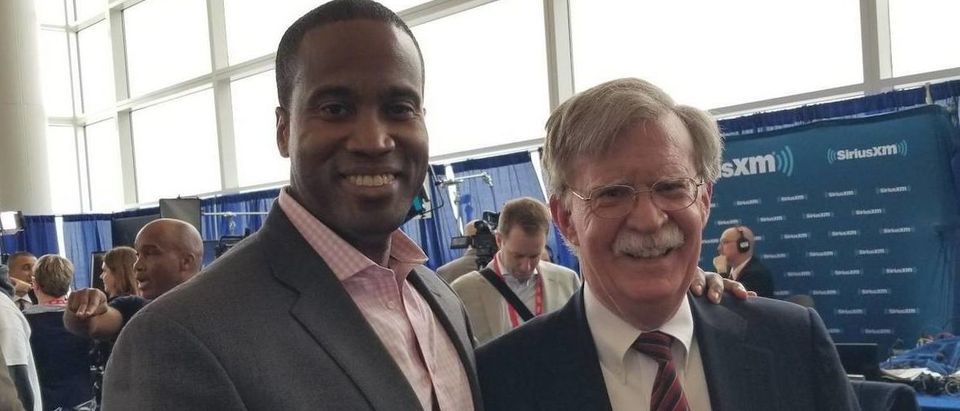 U.S. Senate Candidate John James and John Bolton: Photo Obtained By TheDCNF