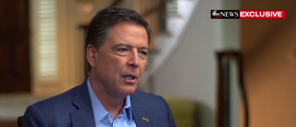 James Comey interviewed by George Stephanopoulos. (YouTube screen capture/ABC News)