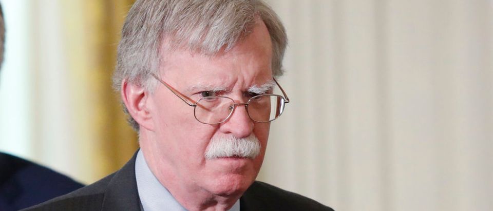 National security adviser John Bolton arrives for a joint news conference between U.S. President Donald Trump and Germany's Chancellor Angela Merkel in the East Room of the White House in Washington, U.S., April 27, 2018. REUTERS/Kevin Lamarque