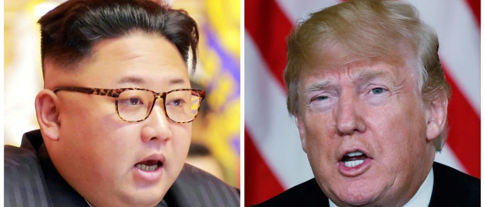 A combination photo shows North Korean leader Kim Jong Un (L) in Pyongyang, North Korea and U.S. President Donald Trump, in Palm Beach, Florida, respectively from Reuters files. REUTERS/KCNA handout via Reuters & Kevin Lamarque
