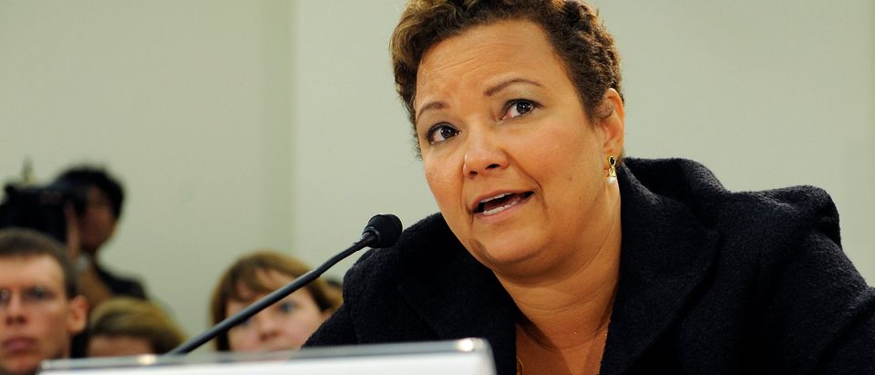 U.S. Environmental Protection Agency Administrator Lisa Jackson testifies at a hearing of the House Subcommittee on Oversight and Investigations on Capitol Hill in Washington, September 22, 2011. REUTERS/Jonathan Ernst (UNITED STATES | Don't Compare Pruitt To Jackson On Emails | Tags: POLITICS ENVIRONMENT