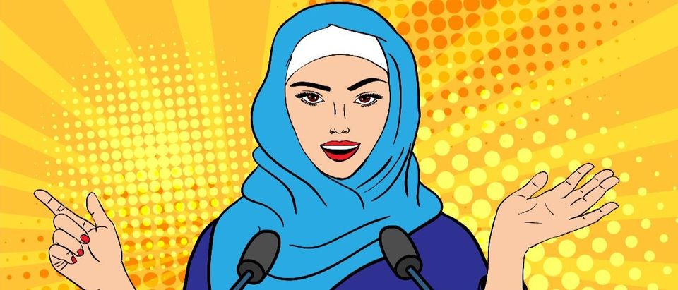 Muslim woman speaking Shutterstock Choo Studio