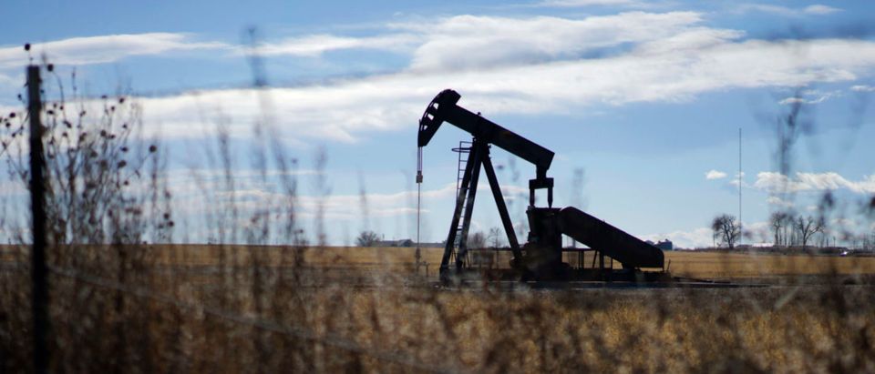An oil well is seen near Denver