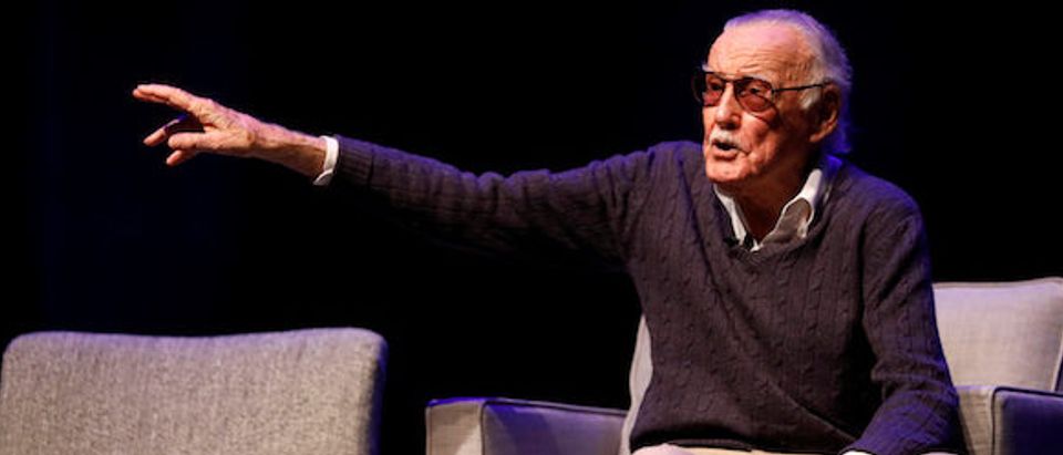 Marvel Comics co-creator Lee attends a tribute event "Extraordinary: Stan Lee" at the Saban Theatre in Beverly Hills