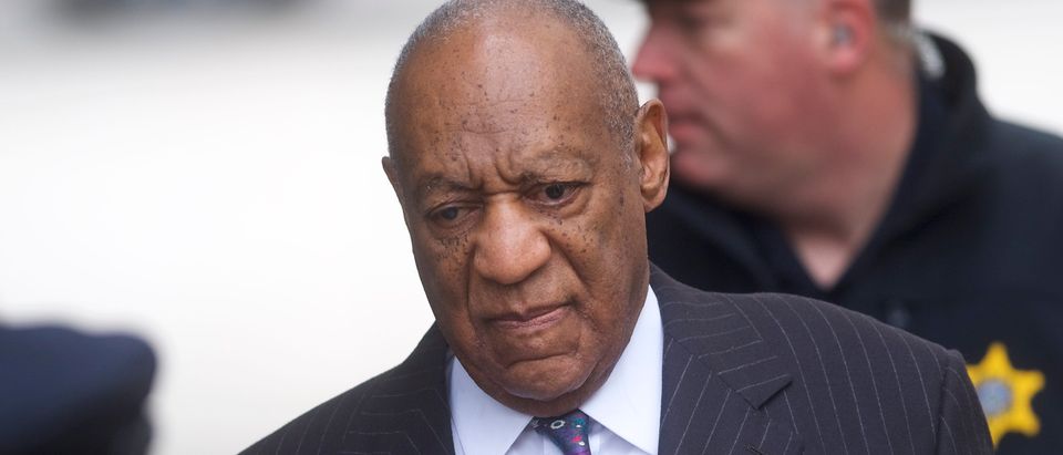 NORRISTOWN, PA - APRIL 9: Bill Cosby arrives at the Montgomery County Courthouse for the first day of his sexual assault retrial on April 9, 2018 in Norristown, Pennsylvania. A former Temple University employee alleges that the entertainer drugged and molested her in 2004 at his home in suburban Philadelphia. More than 40 women have accused the 80 year old entertainer of sexual assault. (Photo by Mark Makela/Getty Images)