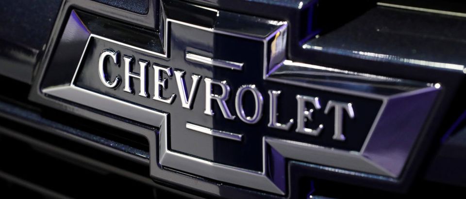 A car with the Chevrolet logo badge is seen on display at the North American International Auto Show in Detroit, Michigan, U.S., January 16, 2018. REUTERS/Jonathan Ernst