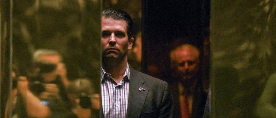 FILE PHOTO - Donald Trump Jr. arrives at Trump Tower in New York City, U.S. January 18, 2017. REUTERS/Stephanie Keith/File Photo