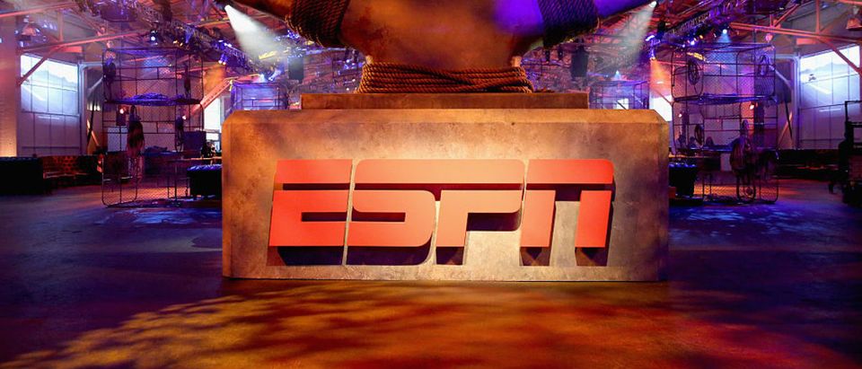 SAN FRANCISCO, CA - FEBRUARY 05: A view of the logo during ESPN The Party on February 5, 2016 in San Francisco, California. (Photo by Robin Marchant/Getty Images for ESPN)