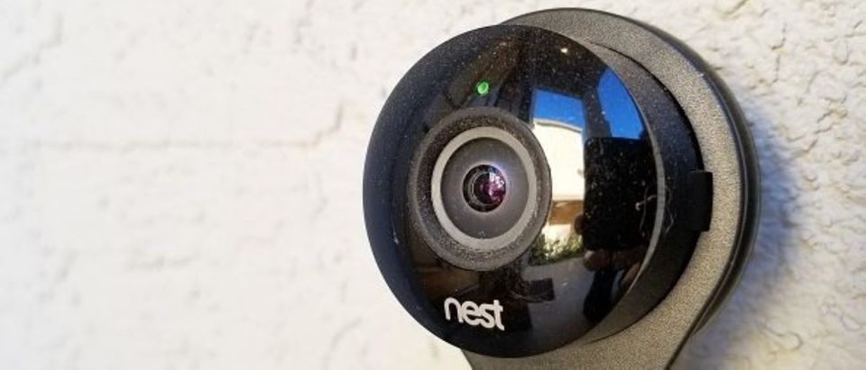 Close-up of Nest home surveillance camera, a wifi-enabled home security camera produced by Nest, now a division of Google Inc, February 23, 2018. (Photo by Smith Collection/Gado/Getty Images) | Home Sellers Surveillance May Be Illegal