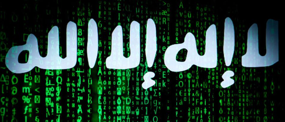 The ISIS logo is seen on a computer screen in this photo illustration on November 8, 2017. (Photo: Jaap Arriens/NurPhoto via Getty Images)