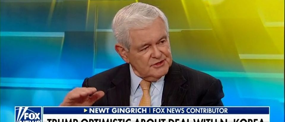 Newt Gingrich Praises President Trump's Tough Talk On North Korea, ,Compares Him To Ronald Reagan -- Fox & Friends 5-24-18