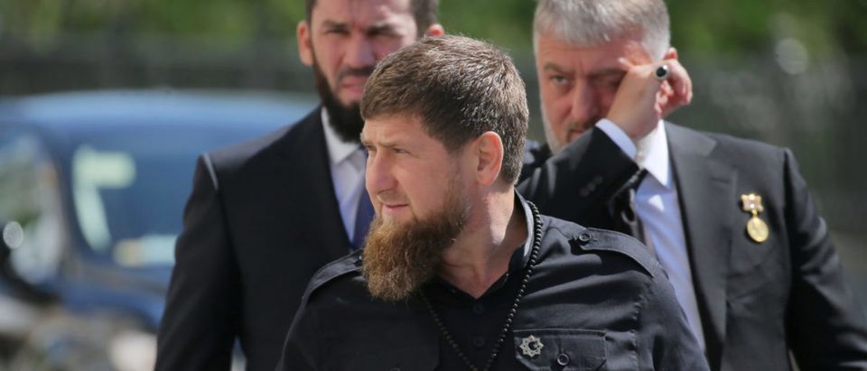 Head of the Chechen Republic Ramzan Kadyrov (front) walks before a ceremony inaugurating Vladimir Putin as President of Russia at the Kremlin in Moscow, Russia May 7, 2018. Sputnik/Sergei Savostyanov/Pool via REUTERS | Muslim Militants Attack Chechnyan Church