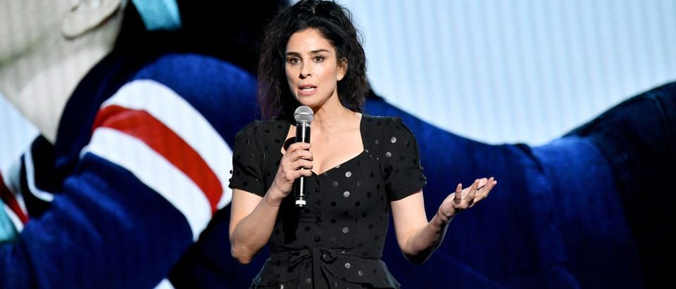 Sarah Silverman speaks onstage during Hulu Upfront 2018 at The Hulu Theater at Madison Square Garden on May 2, 2018 in New York City. (Photo by Dia Dipasupil/Getty Images for Hulu)