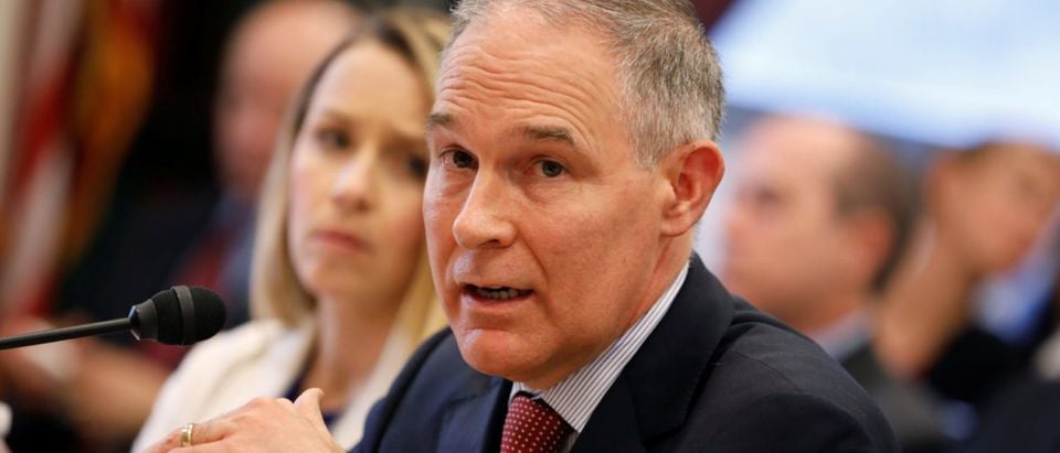 EPA Administrator Scott Pruitt testifies before the House Appropriations Committee Subcommittee on Interior, Environment, and Related Agencies Subcommittee on Capitol Hill in Washington, U.S., April 26, 2018. REUTERS/Aaron P. Bernstein | Dems Misled On EPA Emails