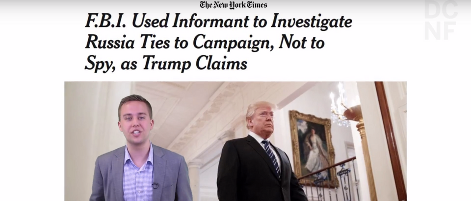 Stefan Halper was spying on President Donald Trump's campaign, and it’s high time The New York Times acknowledged it.(Screenshot/YouTube/DCNF)